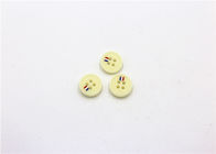 Yellow Pearl Dress Shirt Buttons , Commercial Four Hole Button In Bulk