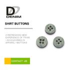 Grey / Smokey Color Dress Shirt Buttons 4 Holes Good Chemical Resistance