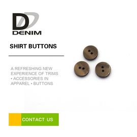 Fancy Brown Custom Made Shirt Buttons 12L 14L 16L 18L 20L With LOGO Engraved